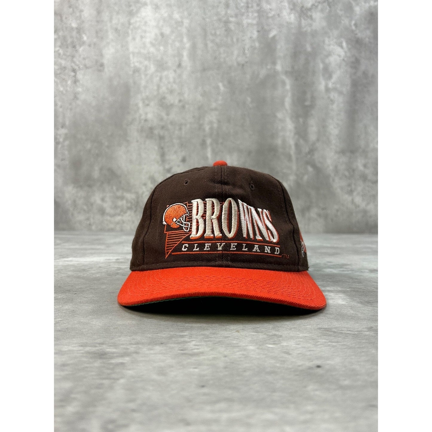 Vintage 90s Cleveland Browns NFL Embroidered Spellout Snapback Hat OSFA