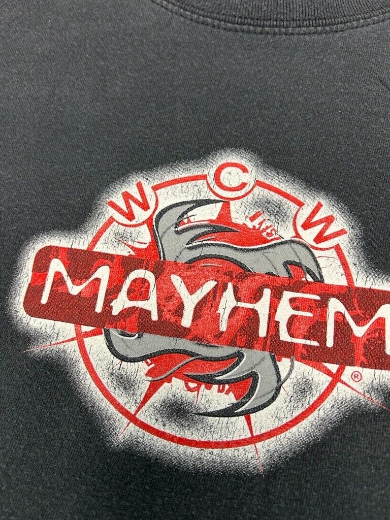 Vintage 2000 WCW Mayhem Unleashed Wrestling Promo Graphic T-Shirt Size XL