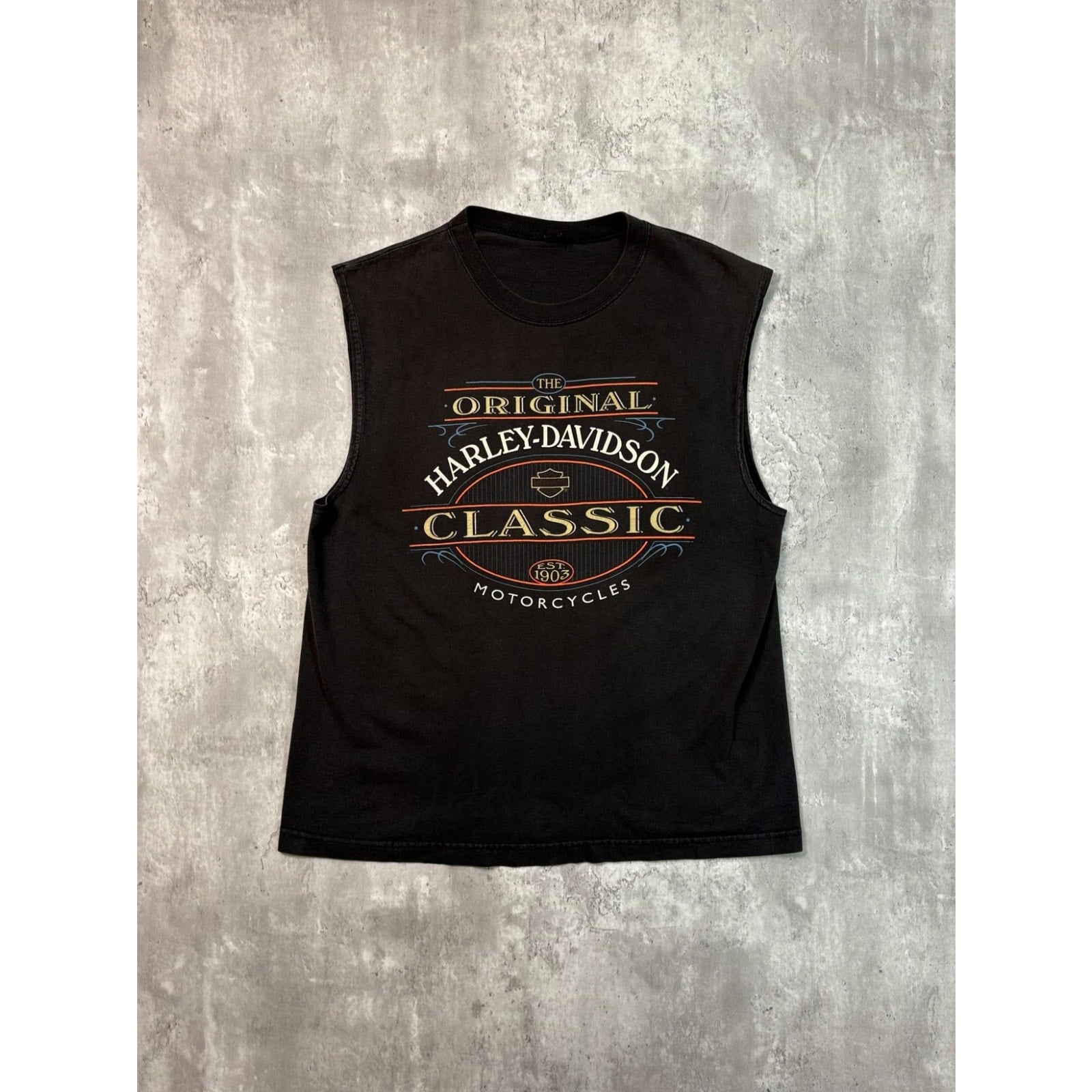 Vintage 1998 Harley Davidson The Original Classic Sleeveless T-Shirt Size Large