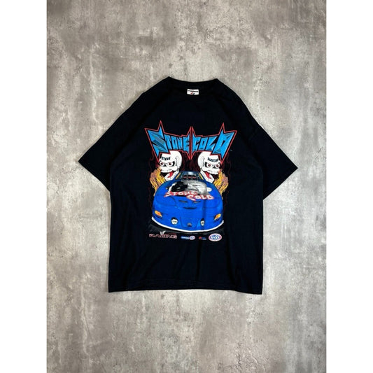 Vintage 2000 WWF Stone Cold Steve Austin NHRA Racing T-Shirt Size Large Black