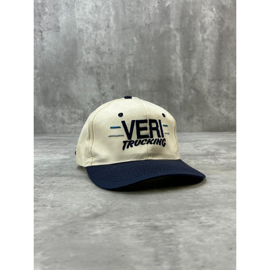 Vintage 90s Veri Trucking Embroidered Spellout Strapback Hat OSFA