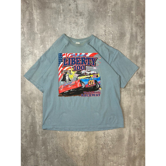 Vintage West Liberty 5th Annual Liberty 100 Racing Graphic T-Shirt Size XXL