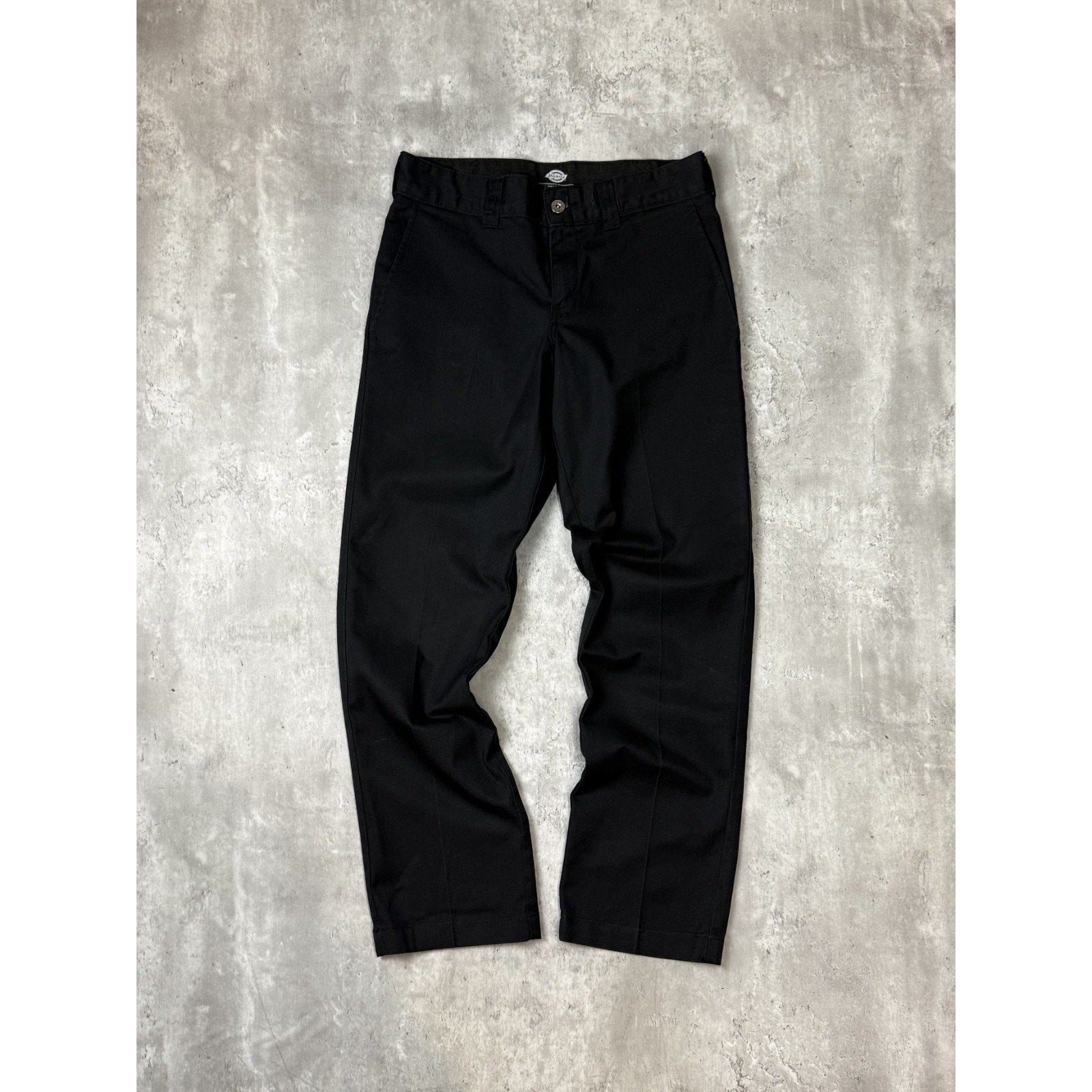Vintage Dickies Canvas Pleated Trouser Style Workwear Pants Size 31 Black