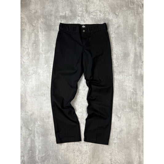 Vintage Dickies Canvas Pleated Trouser Style Workwear Pants Size 31 Black