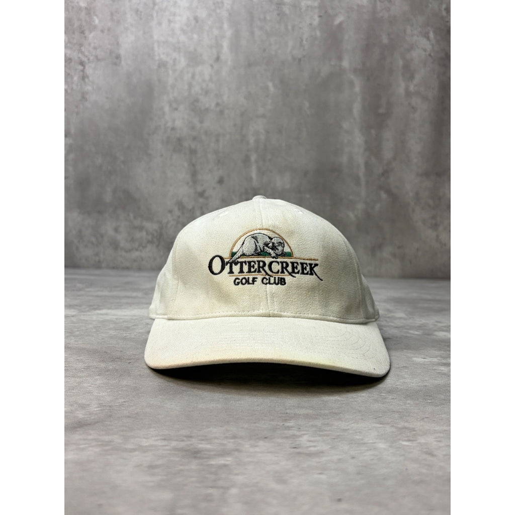 Vintage Otter Creek Golf Club Embroidered Spellout Strapback Hat OSFA