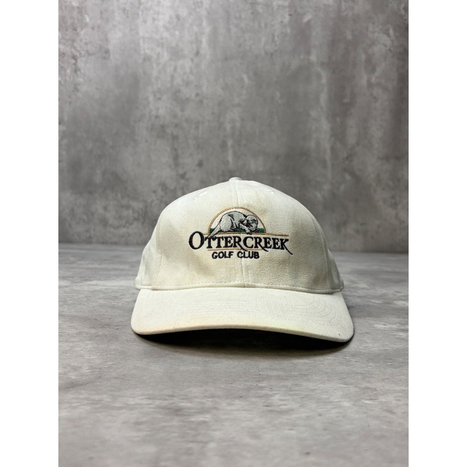 Vintage Otter Creek Golf Club Embroidered Spellout Strapback Hat OSFA