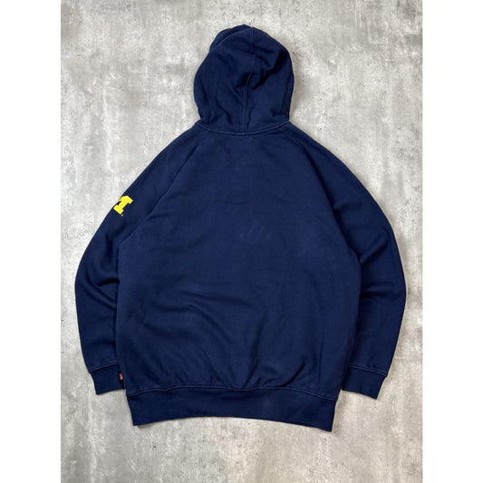 Vintage MIchigan Wolverines NCAA Embroidered Nike Hooded Sweatshirt Size XL