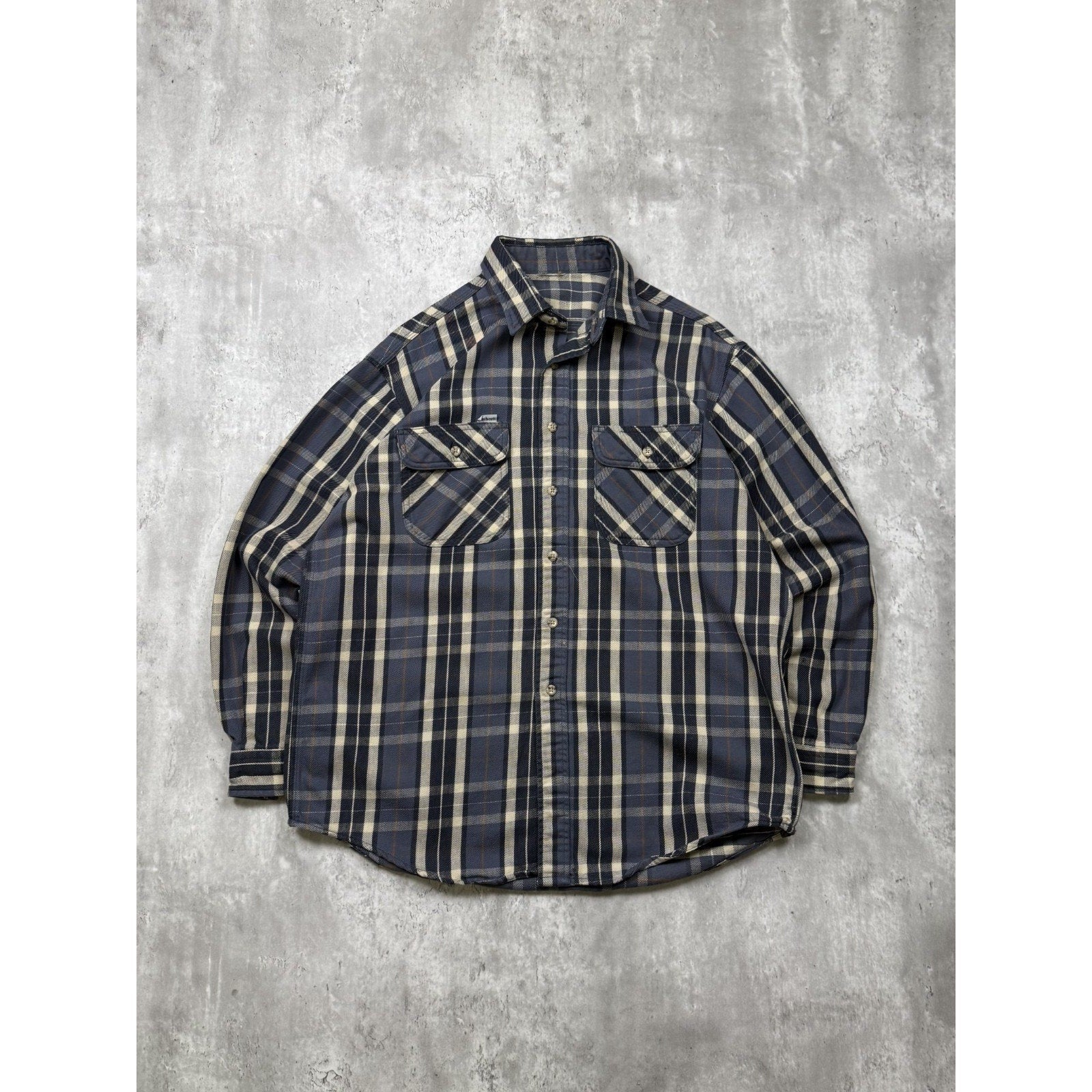 Vintage Carhartt Plaid Workwear Long Sleeve Button Up Shirt Size XL