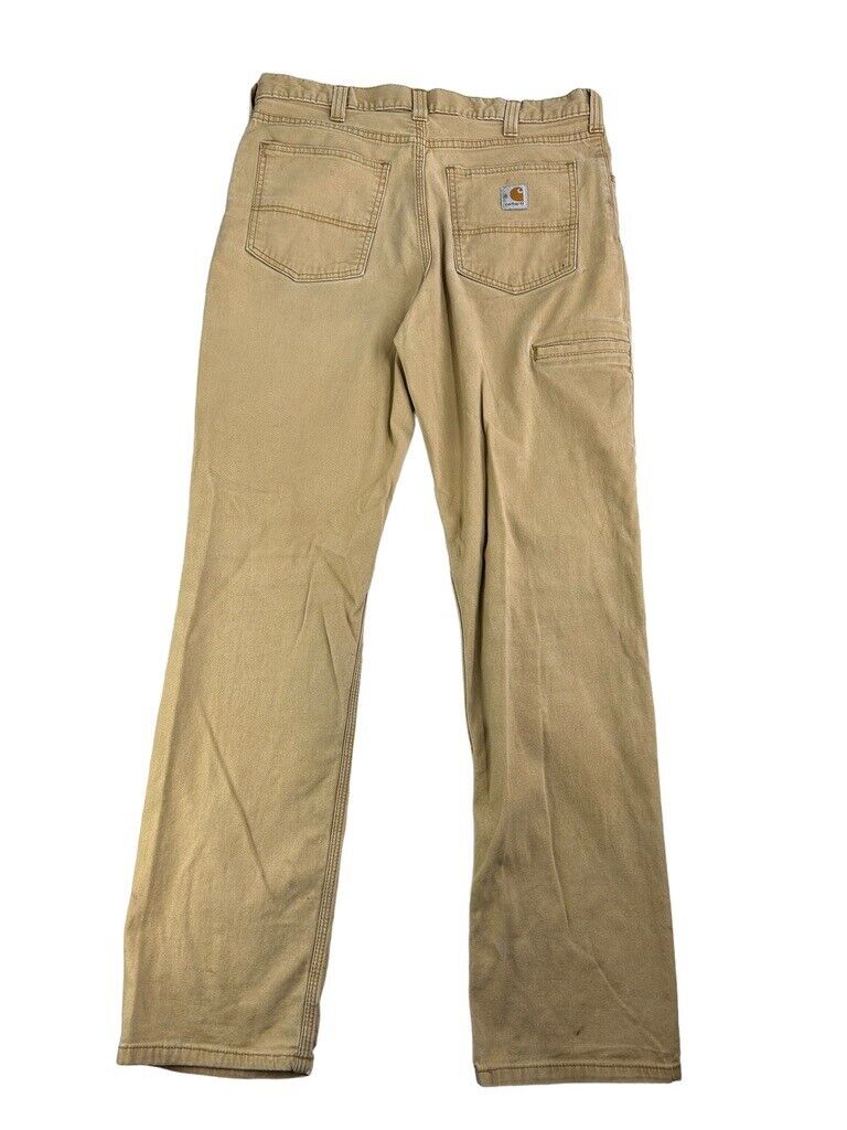 Carhartt Relaxed Fit Canvas Workwear Five Pocket Pants Size 35 Beige