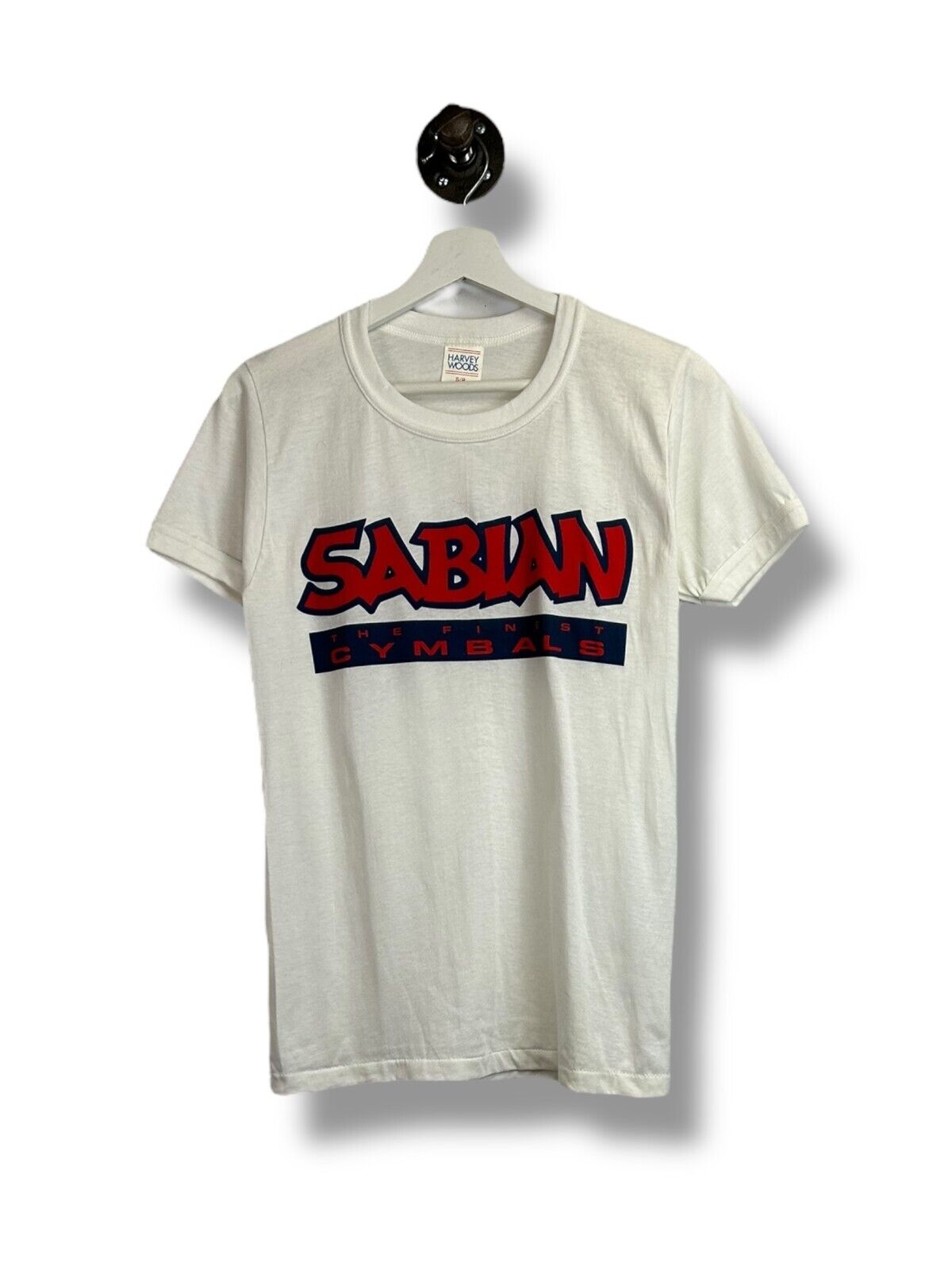 Vintage 80s/90s Sabian The Finest Cymbals Drum Promo Grahic T-Shirt Size Small