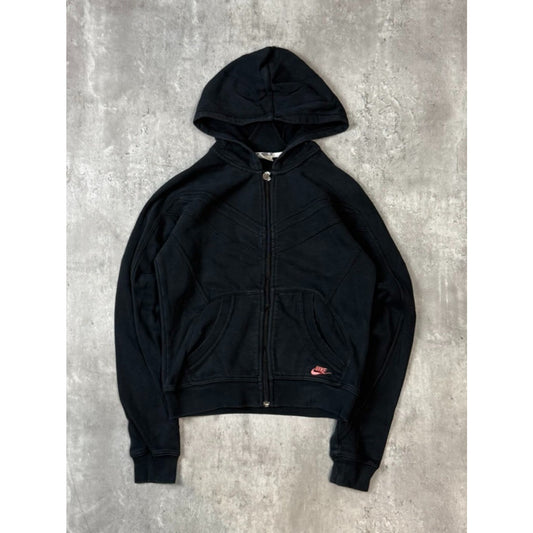 Vintage 2000s Nike Embroidered Logo Full Zip Hooded Sweatshirt Size Small YOUTH