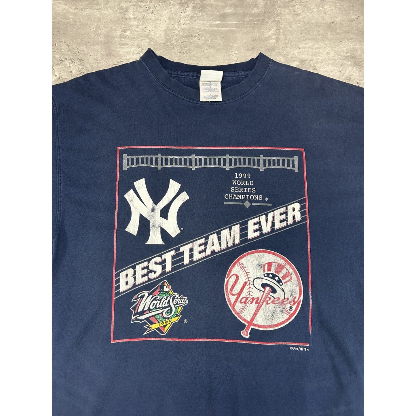 Vintage 1999 New York Yankees MLB World Series Champs Long Sleeve T-Shirt Large