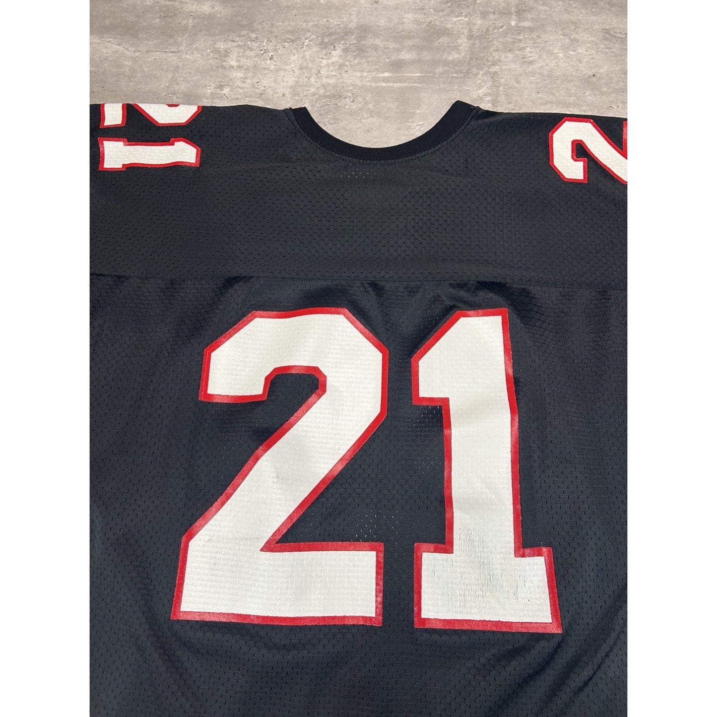 Vintage 90s Deion Sanders #21 Atlanta Falcons NFL Champions Jersey Size XL
