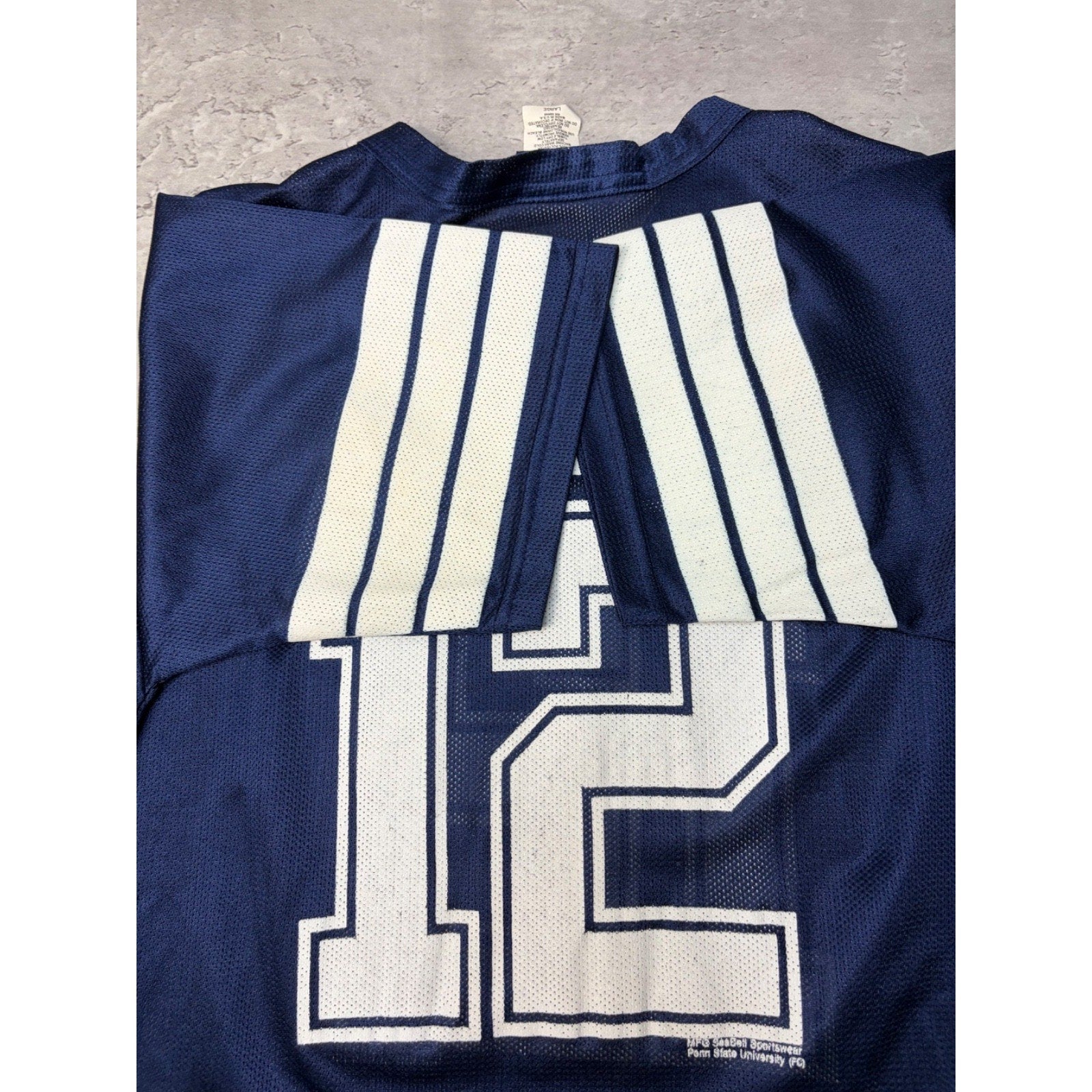 Vintage 90s Penn State Nittany Lions #12 NCAA YOUTH Football Jersey Size Large