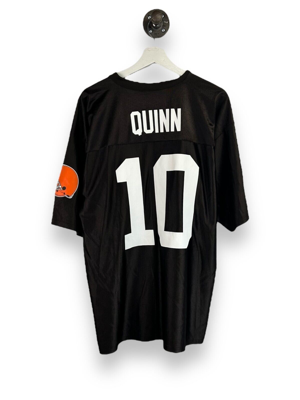 Vintage Brady Quinn #10 Clevland Browns NFL Football Jersey Size Large Brown