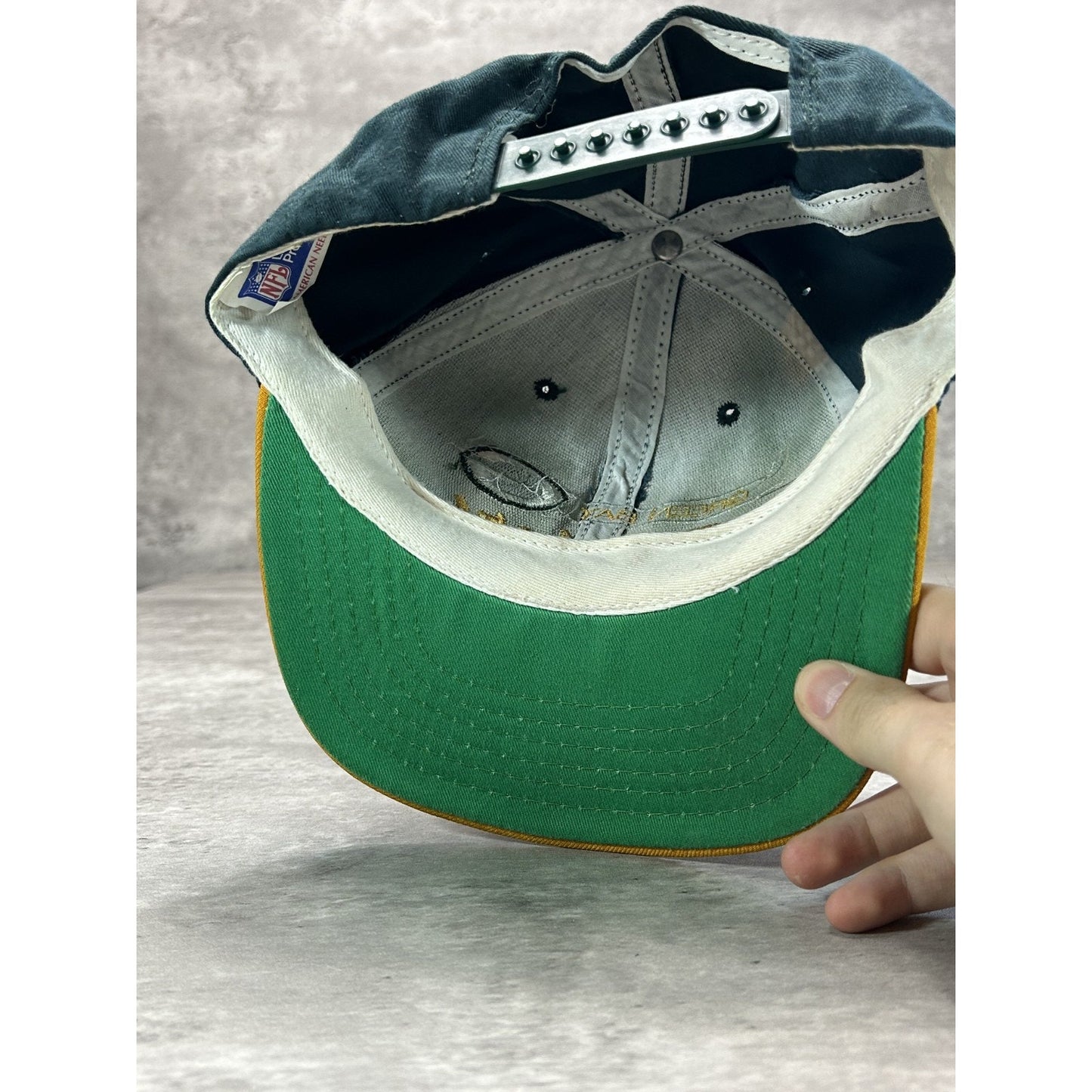 Vintage 90s Green Bay Packers NFL Embroidered Spellout Snapback Hat OSFA