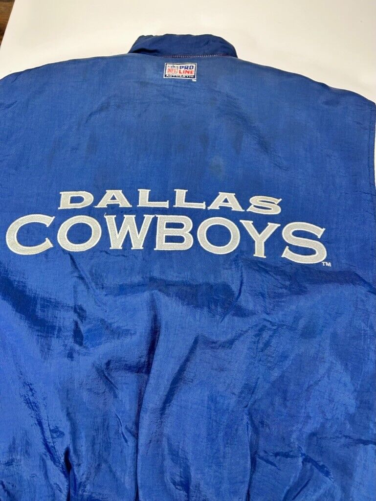 Vintage 90s Dallas Cowboys NFL Insulated Logo Athletic Football Jacket Size Large