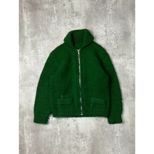 Vintage 70s/80s Boy Scouts Of Canada Full Zip Cowichan Knit Sweater Size S YOUTH