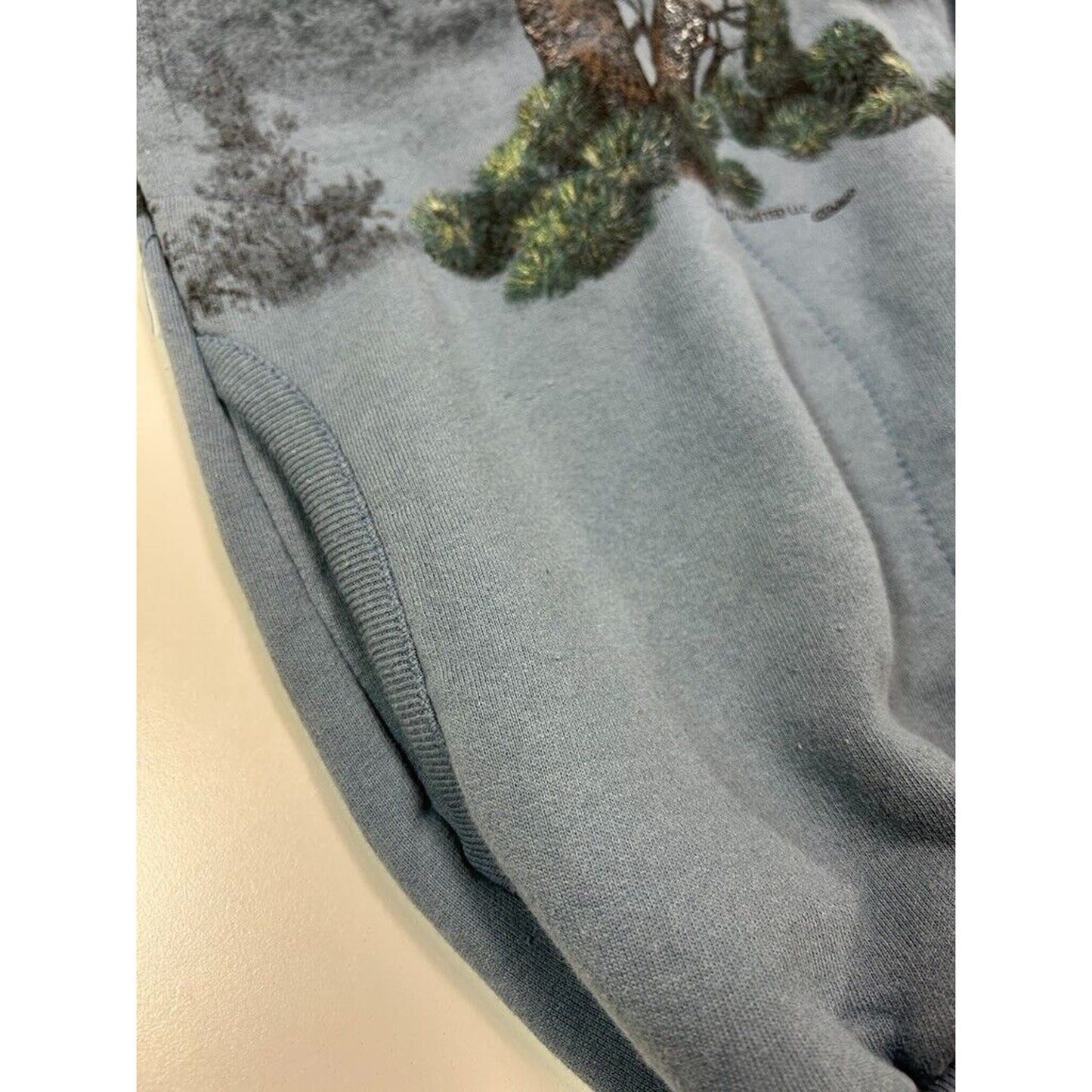 Vintage 80s/90s Bald Eagle Wilderness Landscape Wraparound Sweatshirt Size Large