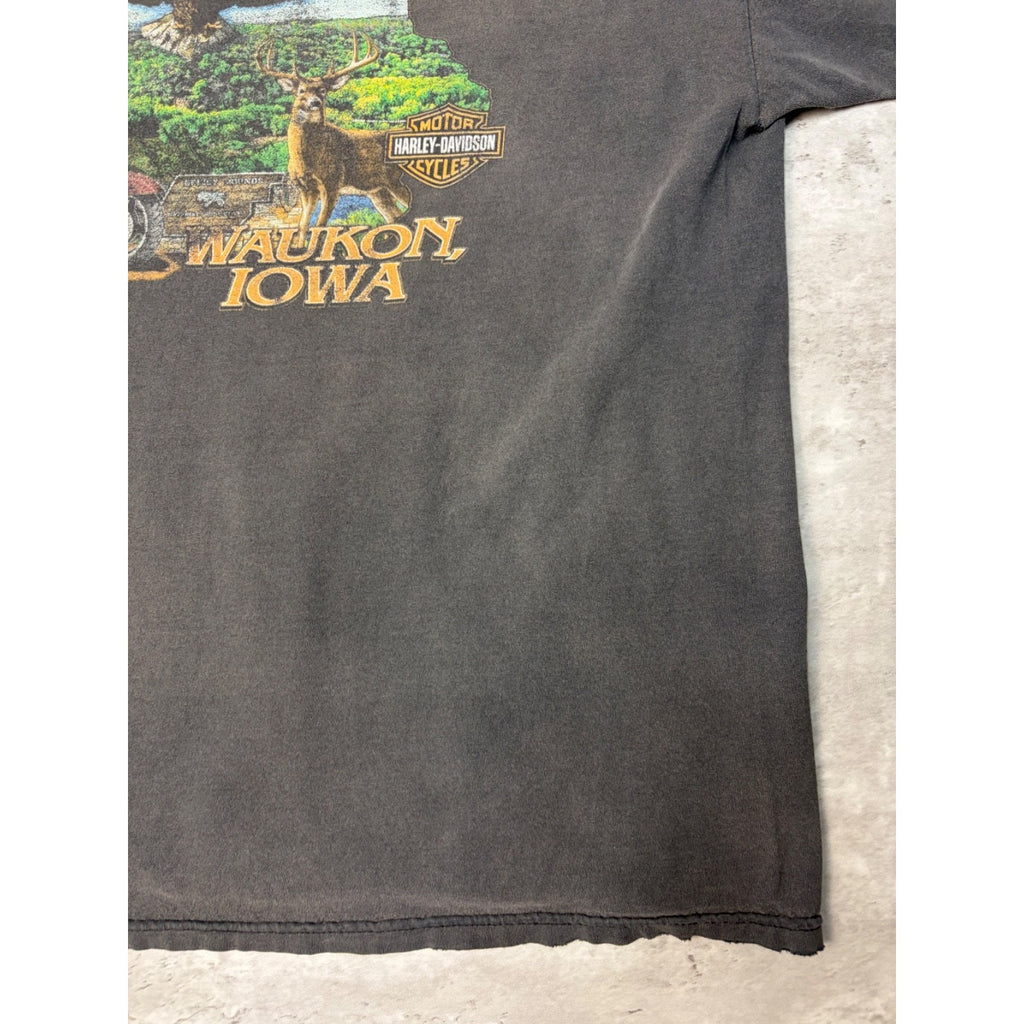 Vintage Harley Davidson Steampunk Spellout Graphic T-Shirt Size XL