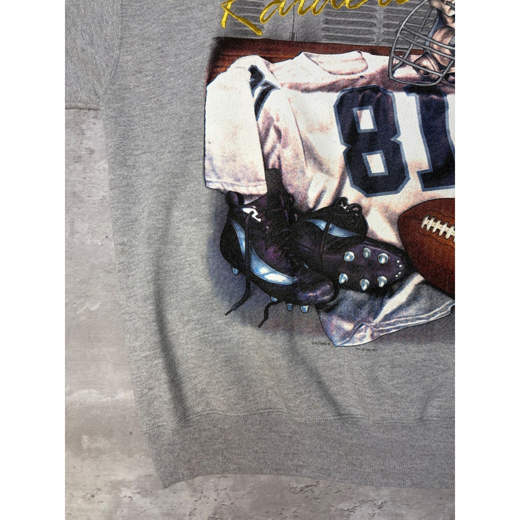 Vintage 1997 Oakland Raiders NFL Equipment Graphic Football Sweatshirt Size XL