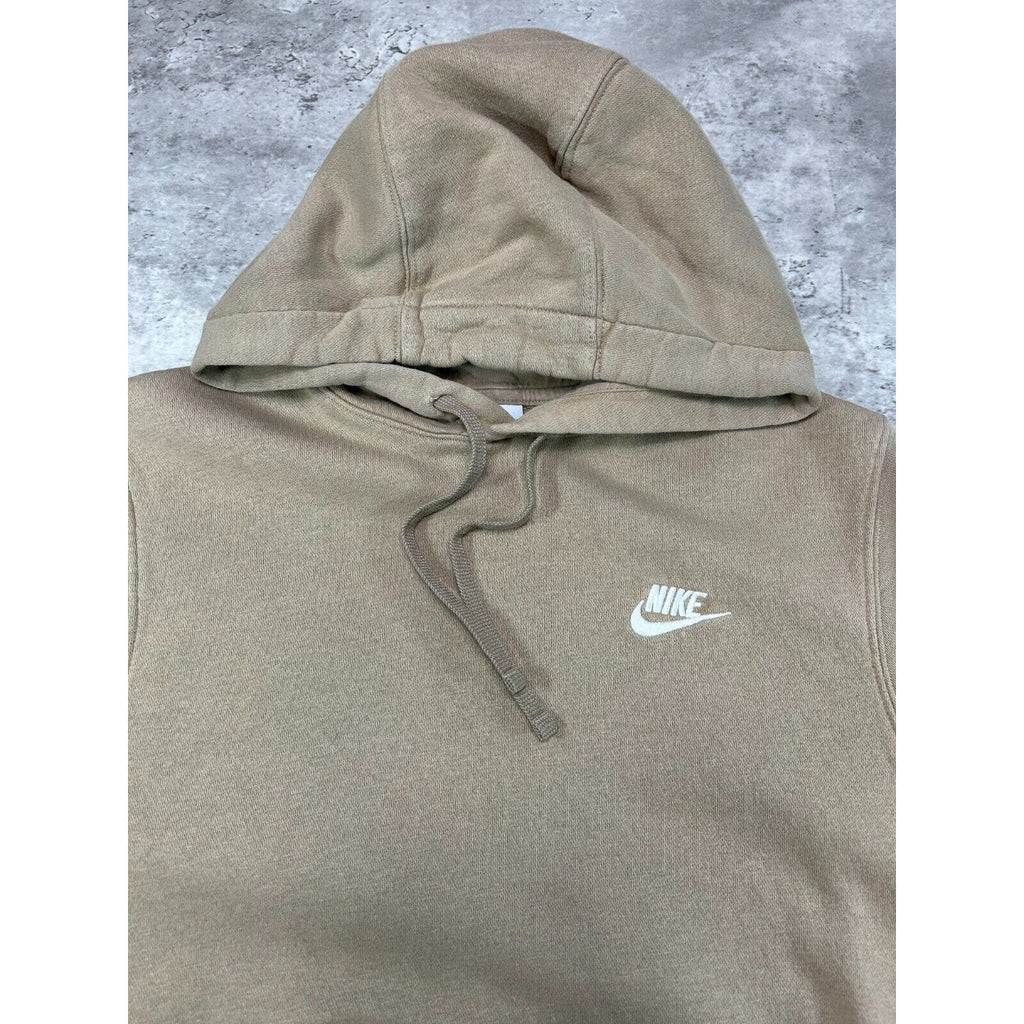 Nike Embroidered Logo Hooded Sweatshirt Size XS Beige