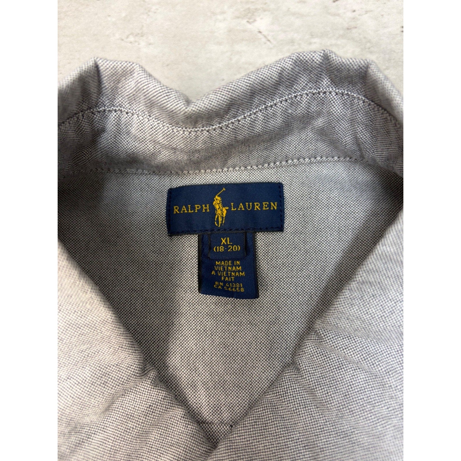 Vintage Polo Ralph Lauren Embroidered Big Pony Button Up Shirt Size XL YOUTH