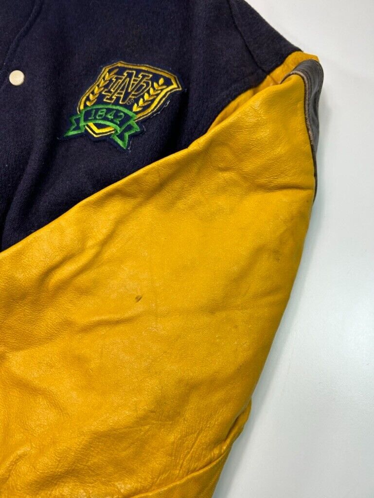 Vintage 80s University of Notre Dame Fighting Irish NCAA Varsity Jacket Size M