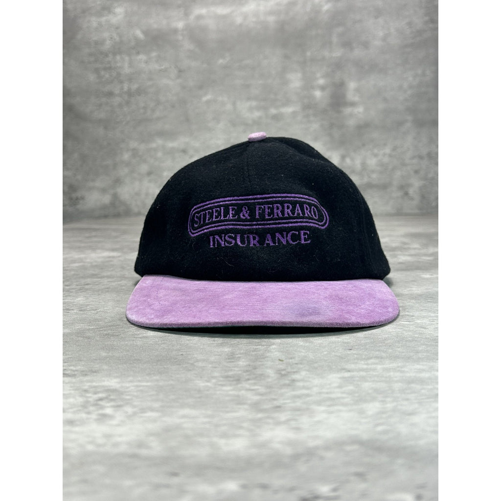 Vintage Steele & Ferraro Insurance Embroidered Spellout Strapback Hat OSFA