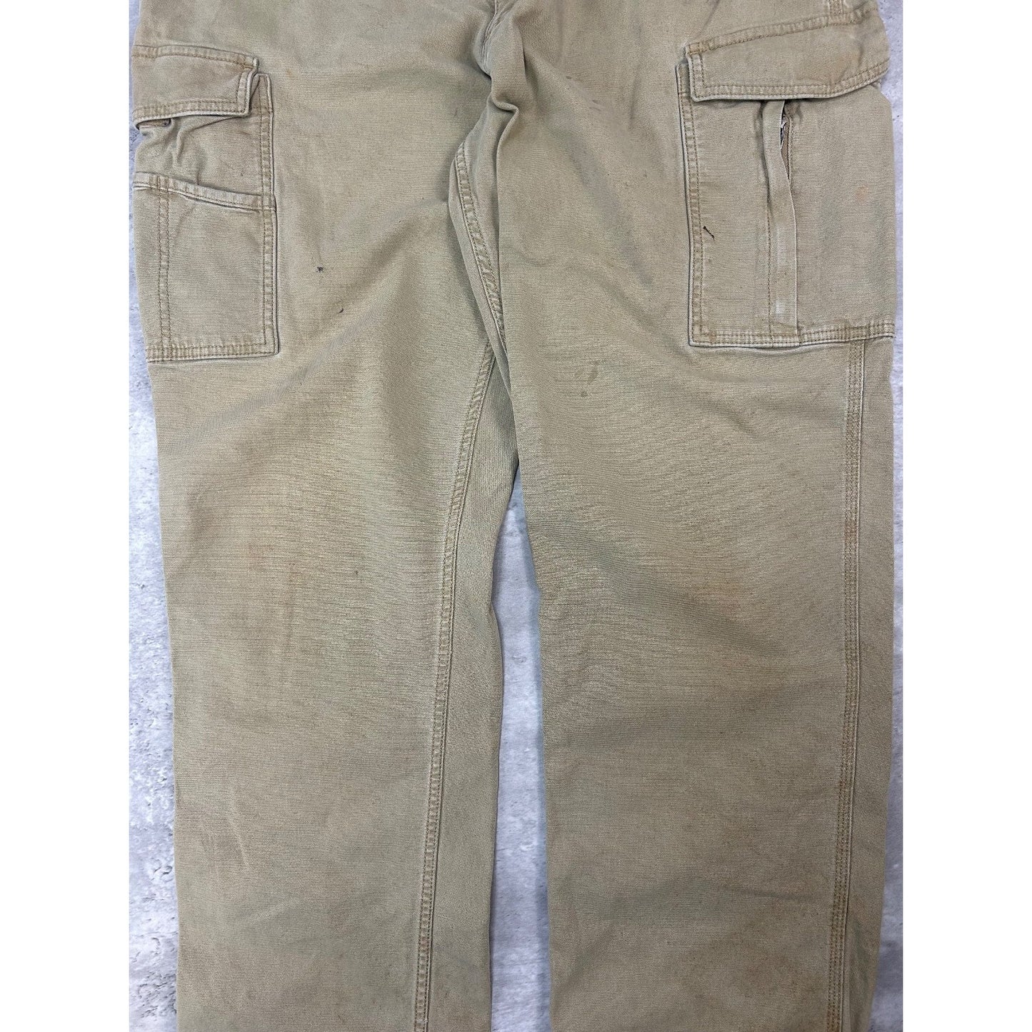 Carhartt Relaxed Fit Canvas Workwear Cargo Pants Size 38 Beige