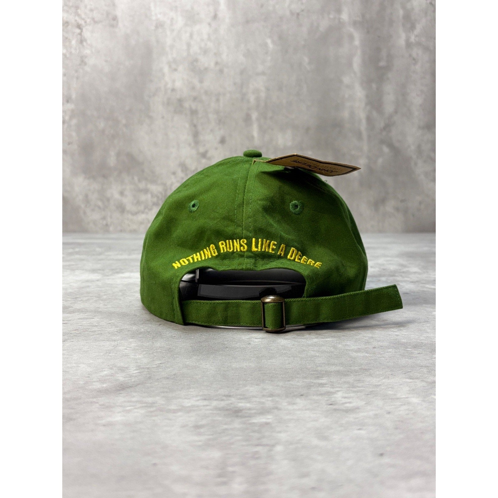 Vintage John Deere Embroidered Spellout Logo Strapback Hat OSFA