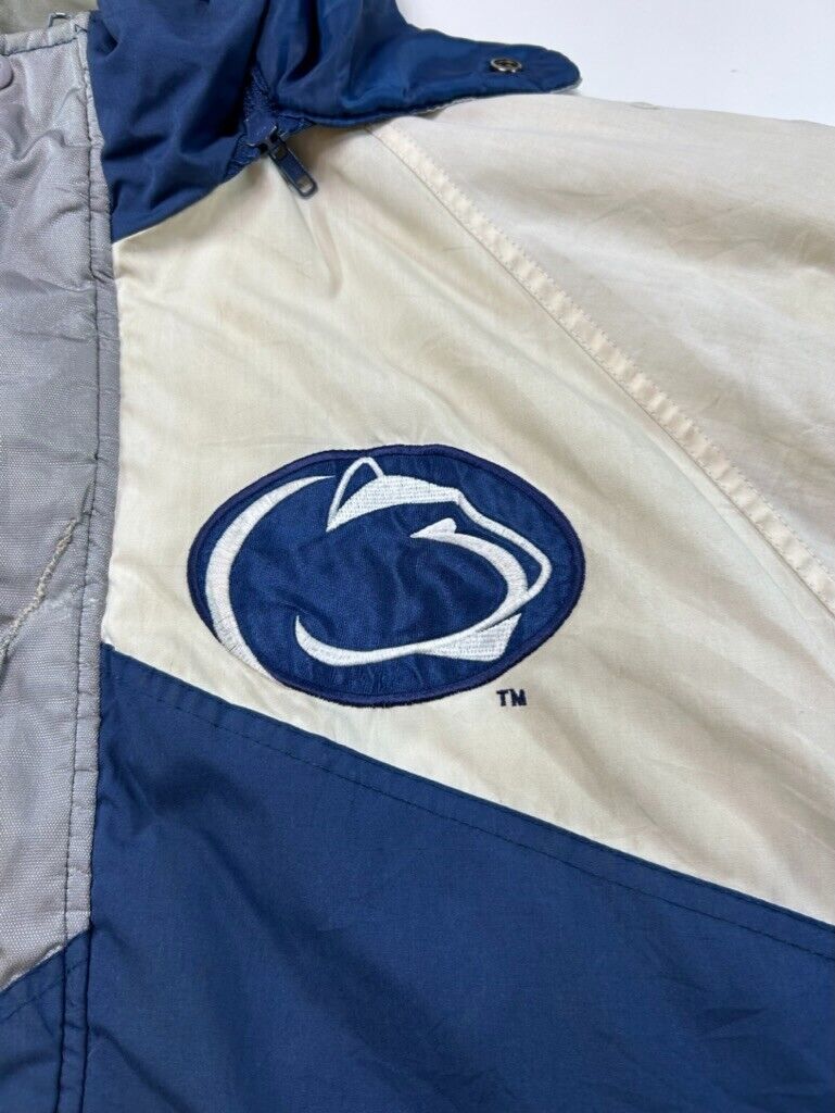 Vintage 90s Penn State NCAA Embroidered Insulated Full Zip Jacket Size Small