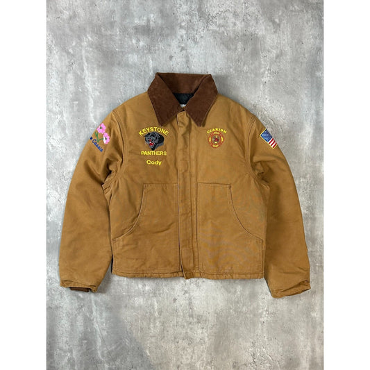 Vintage Carhartt Insulated Canvas Workwear Cropped Arctic Jacket Size Medium