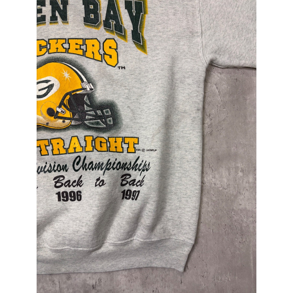 Vintage 1997 Green Bay Packers 3x CentraI Division Champs Sweatshirt Size Large