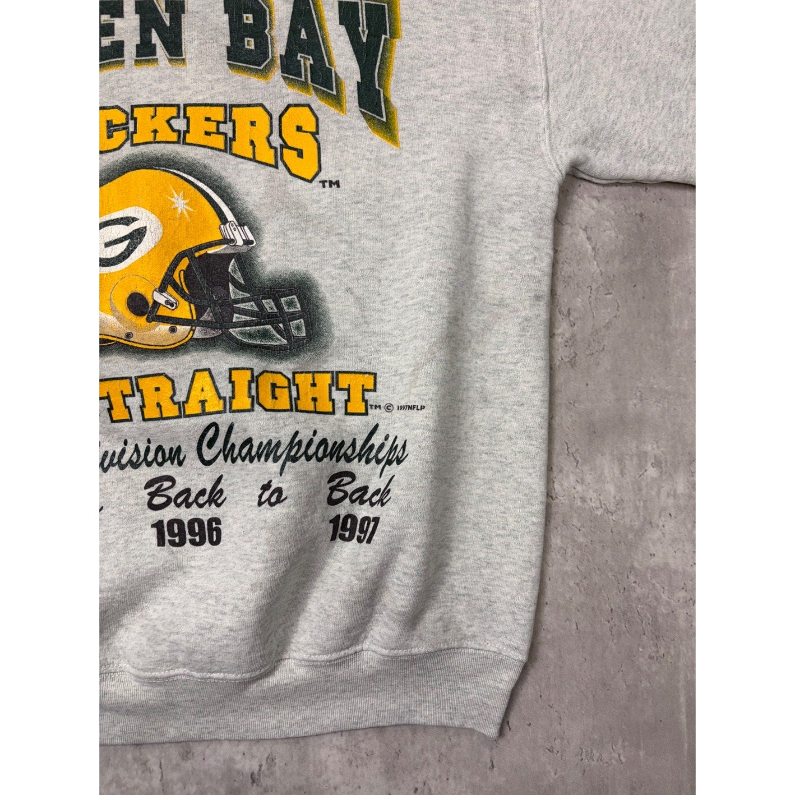 Vintage 1997 Green Bay Packers 3x CentraI Division Champs Sweatshirt Size Large