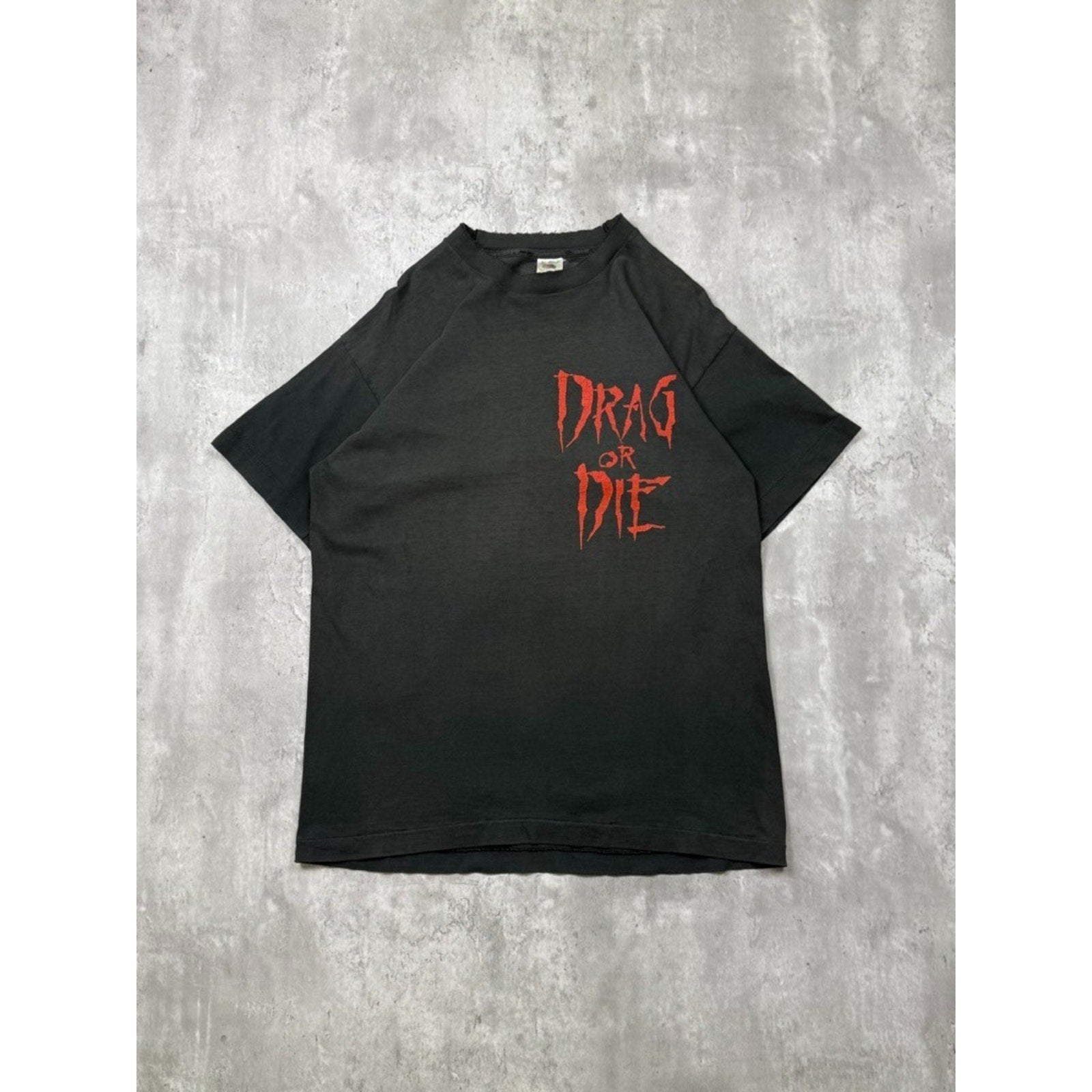 Vintage Drag Or Die Racing Graphic T-Shirt Size Large