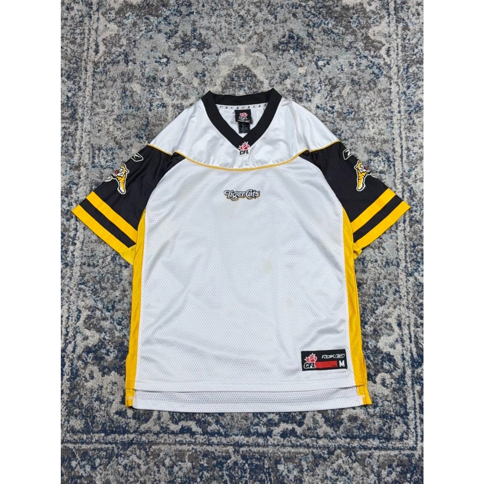 Vintage Hamilton Tiger Cats CFL Reebok Football Jersey Size Medium
