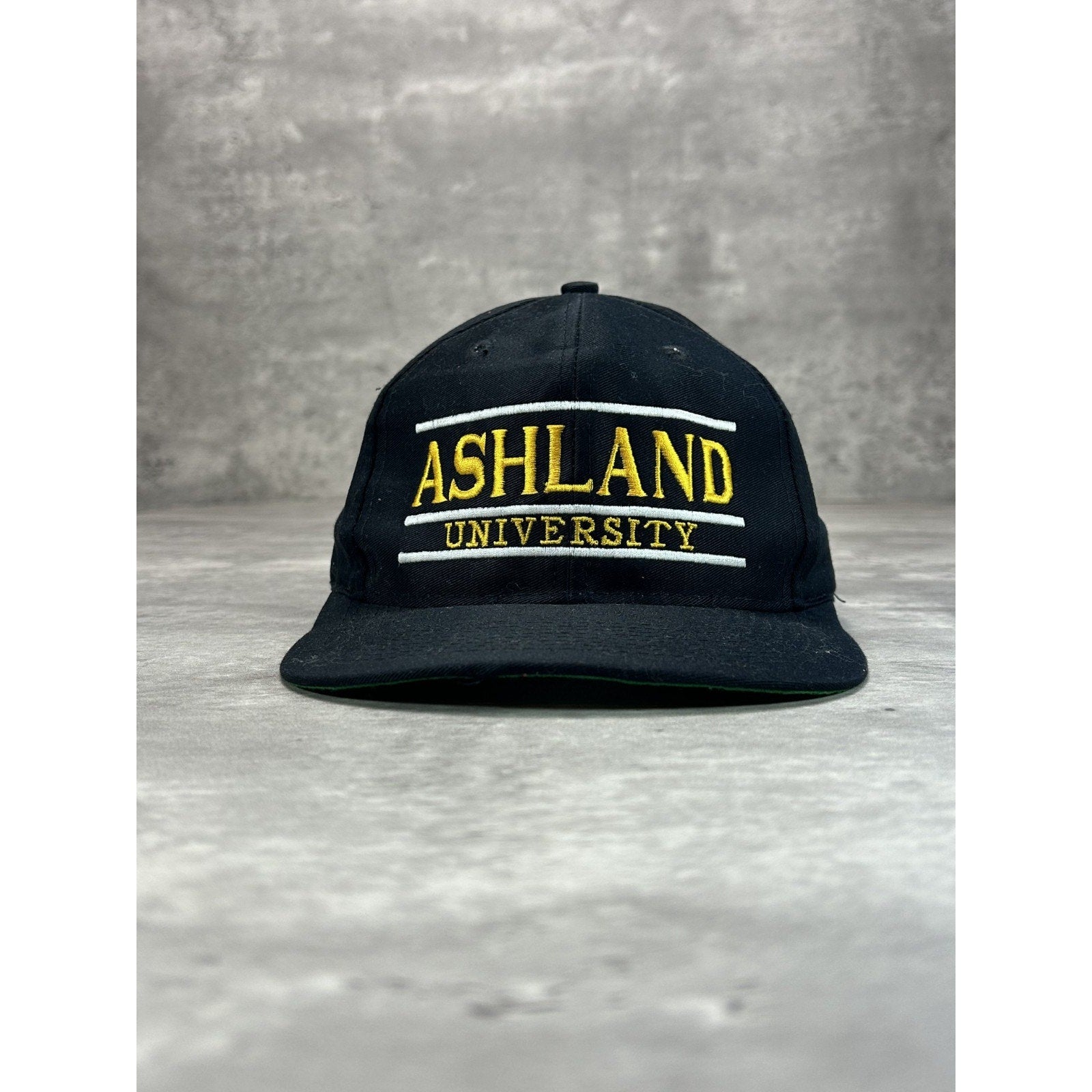 Vintage 90s Ashland University NCAA Embroidered Spellout Snapback Hat OSFA