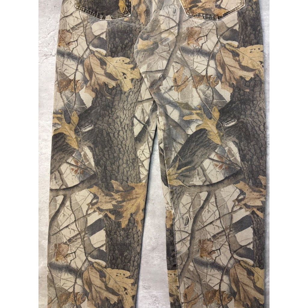 Vintage Wrangler Realtree Hardwoods Camo Double Knee Hunting Pants Size 32