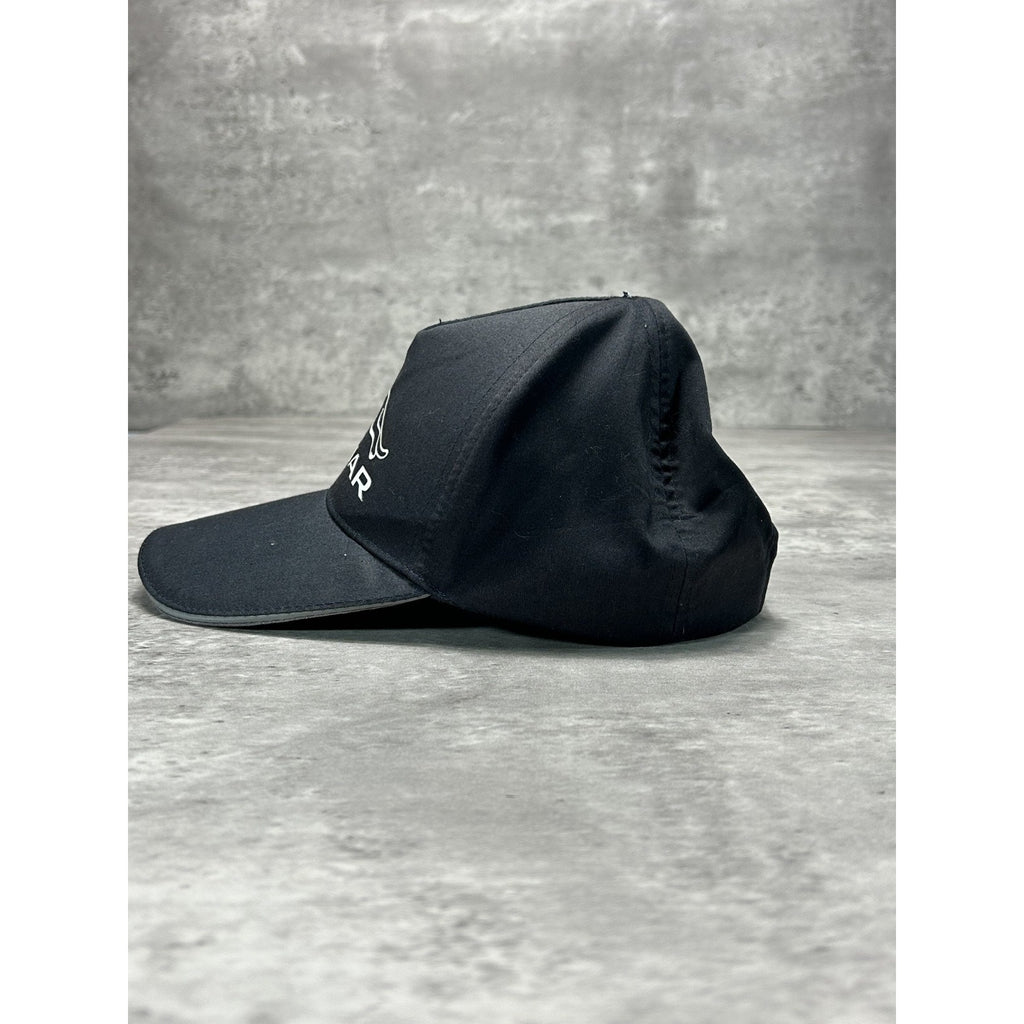 Vintage Jaguar Graphic Logo Car Promo Strapback Hat OSFA Black