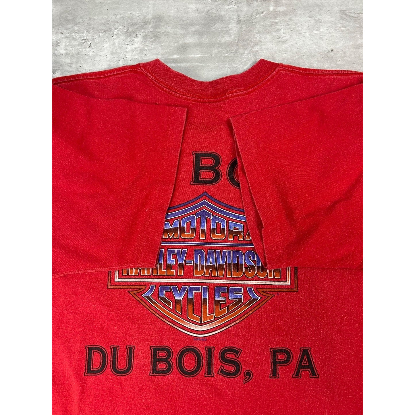 Vintage 1996 Harley Davidson Graphic Spellout Logo T-Shirt Size 2XL Red