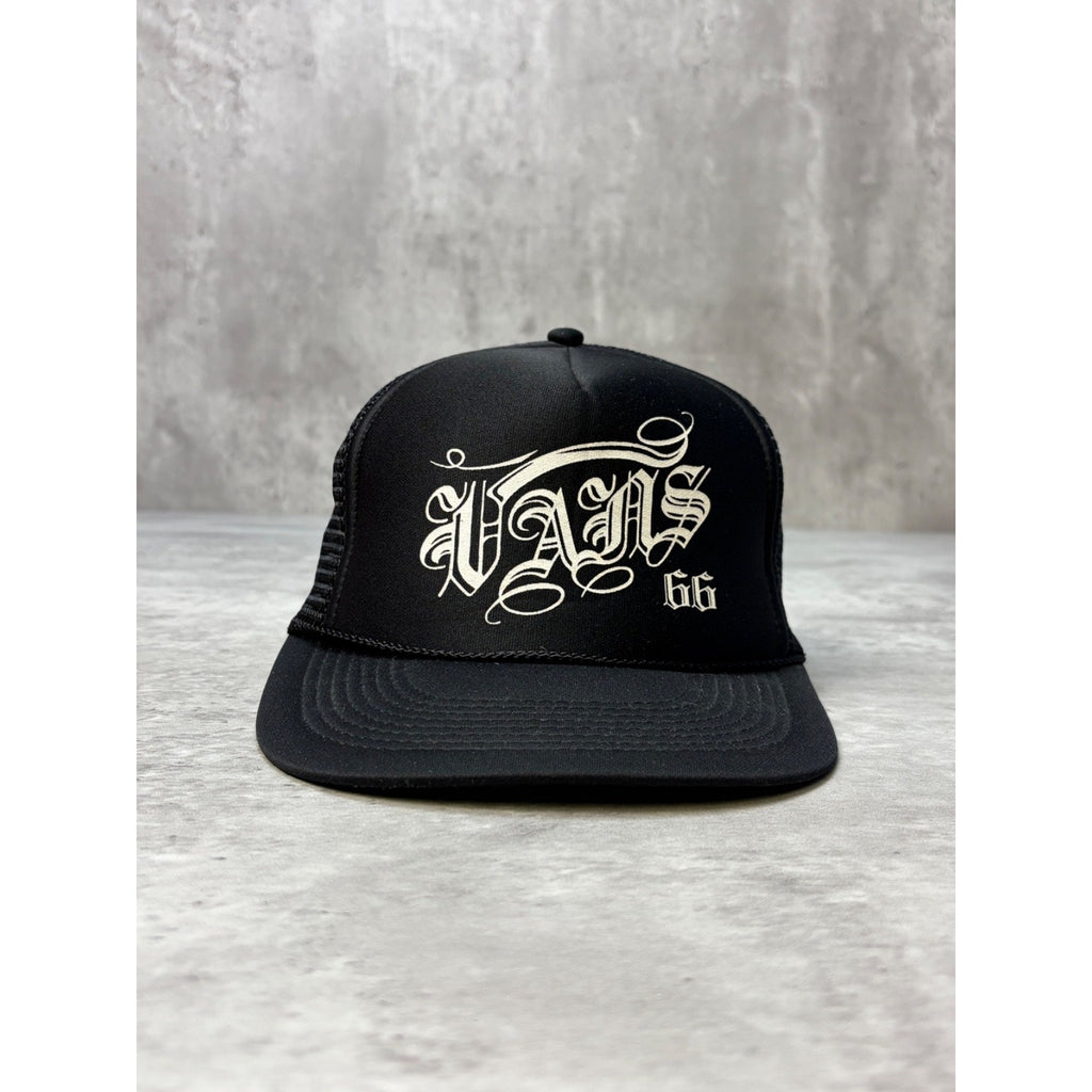 Vintage Vans 66 Blackletter Spellout Trucker Snapback Hat OSFA