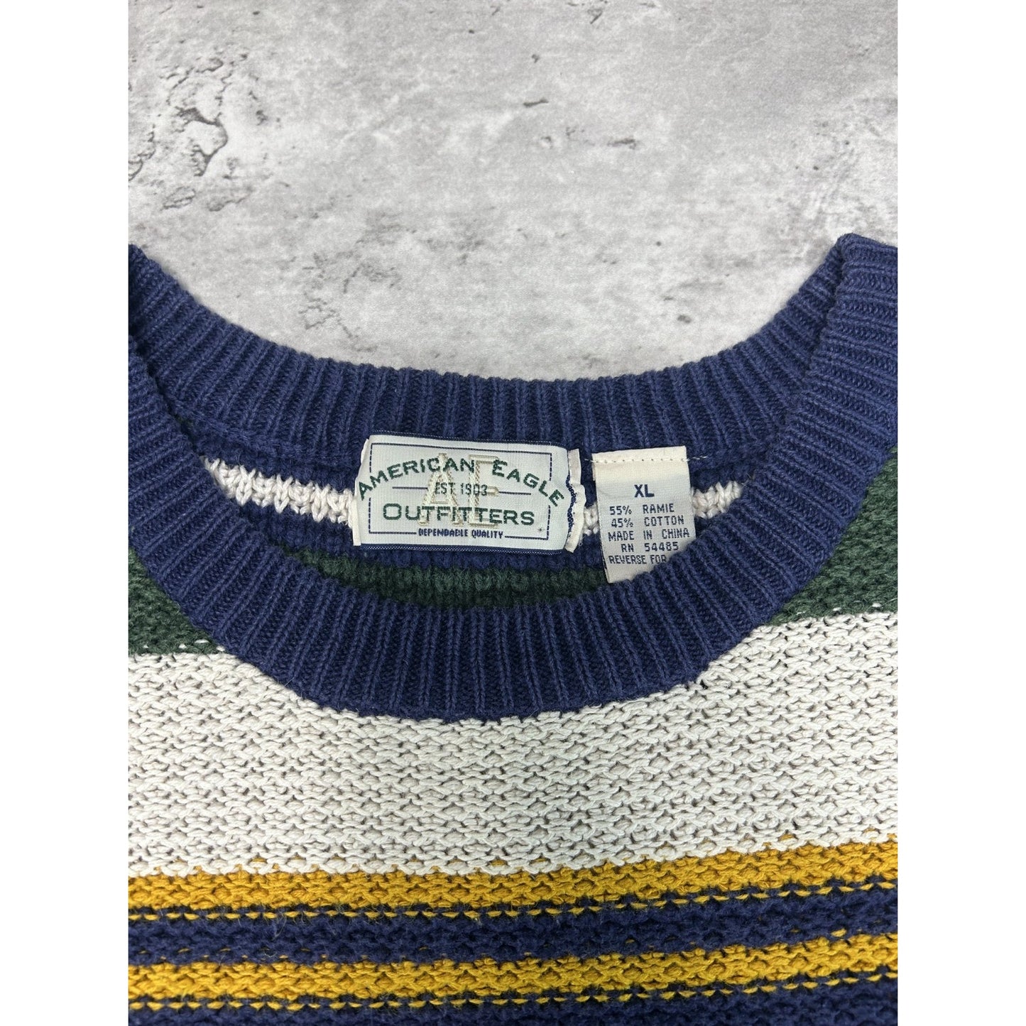 Vintage 90s American Eagle Outfitters Striped Pullover Knit Sweater Size XL