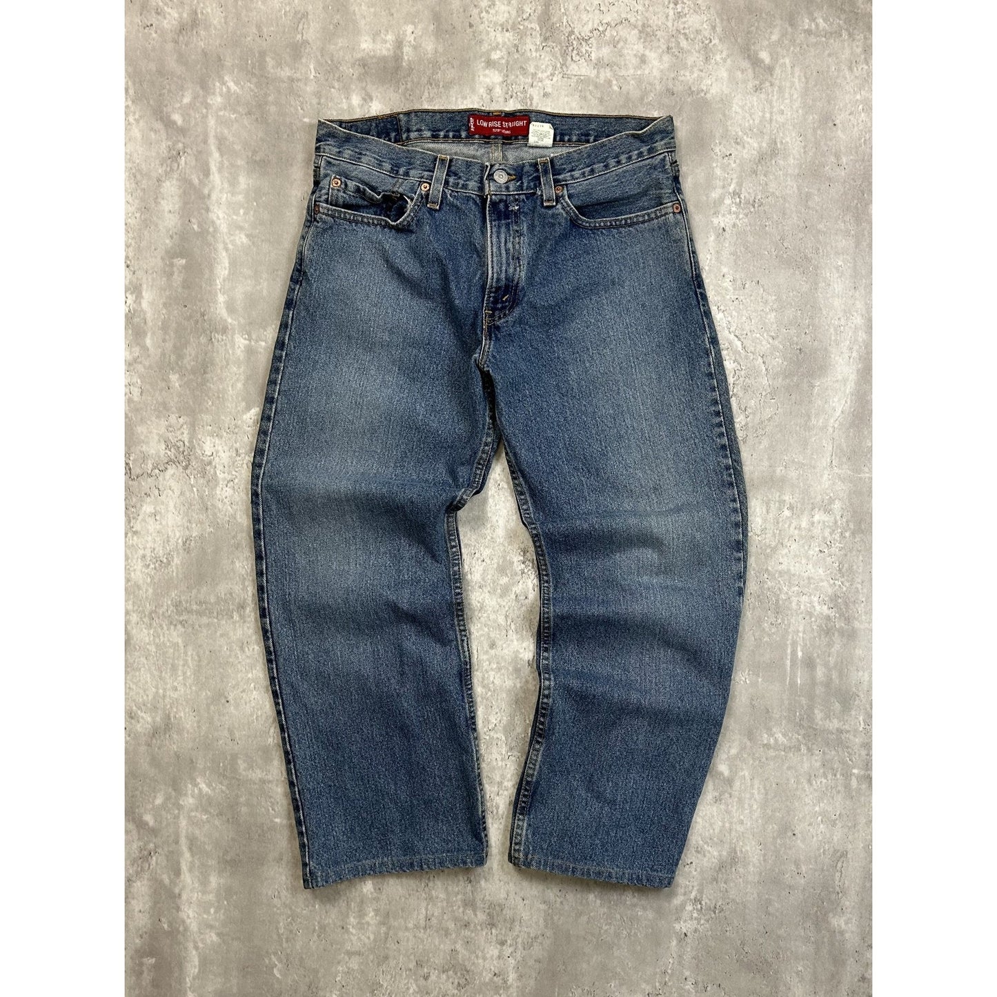 Vintage Levis 529 Red Tab Low Rise Straight Medium Wash Denim Pants Size 33