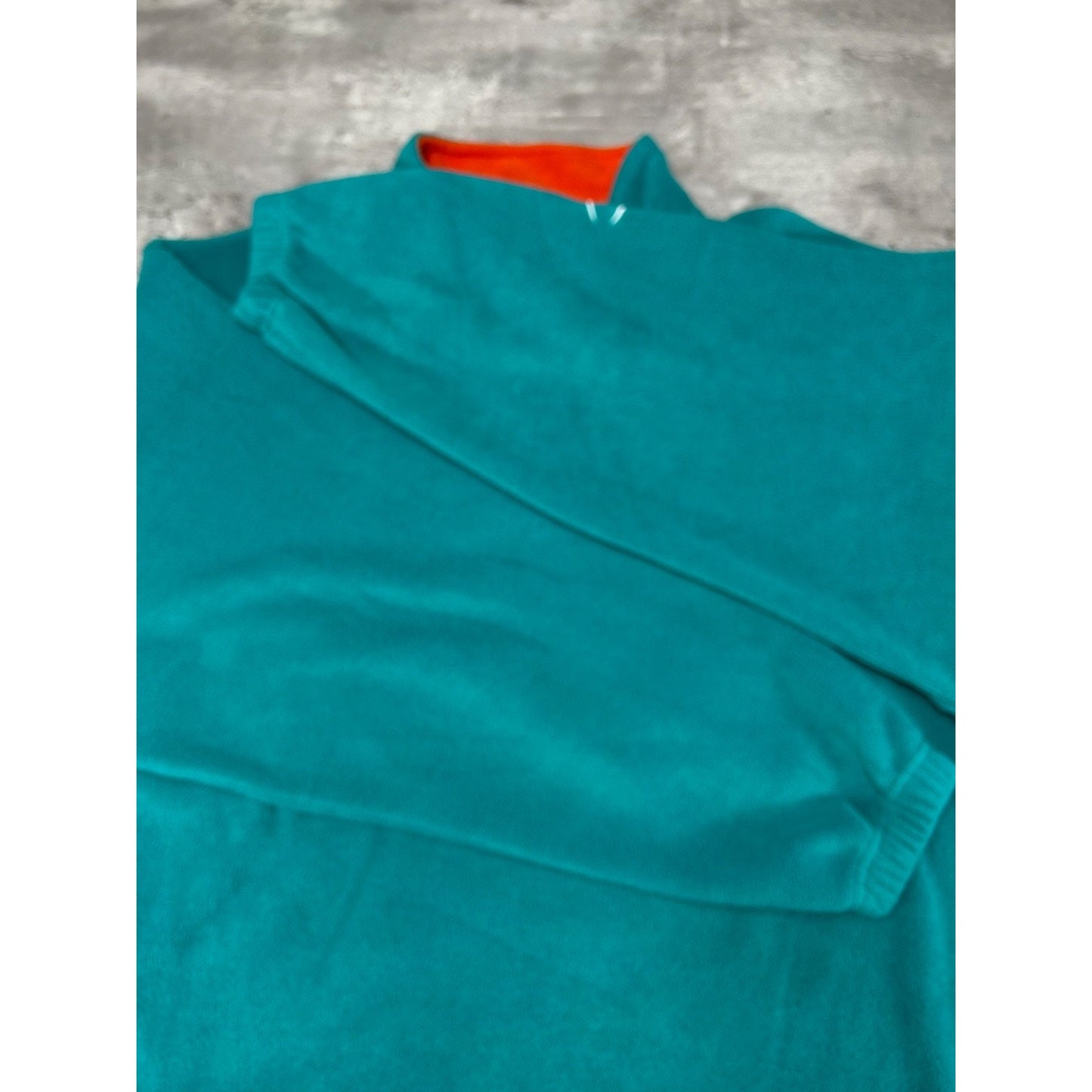 Vintage 90s Miami Dolphins NFL Embroidered 1/4 Zip Fleece Sweatshirt Size 2XL