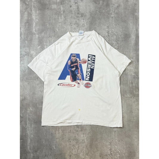 Vintage Allen Iverson #1 Detroit Pistons NBA Player Graphic T-Shirt Size Large