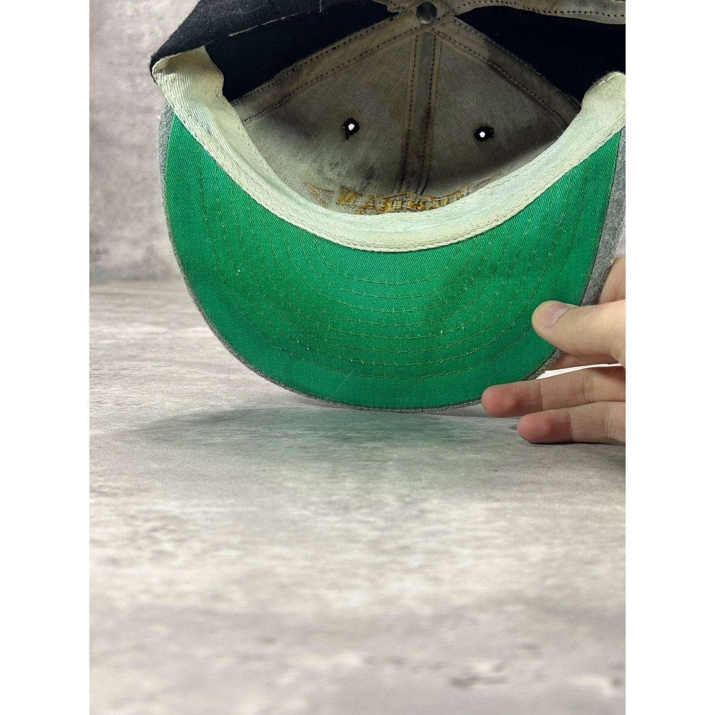 Vintage 90s Michigan Tech University Embroidered Spellout Snapback Hat OSFA