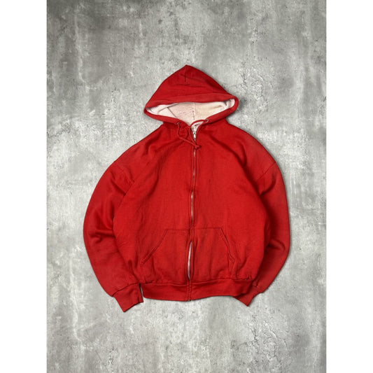 Vintage 1970s/80s Sportswear Thermal Lined Full Zip Hooded Sweatshirt Size Large