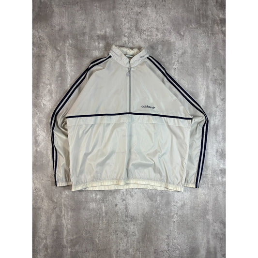 Vintage 90s Adidas Embroidered Spellout Nylon Windbreaker Jacket Size XL