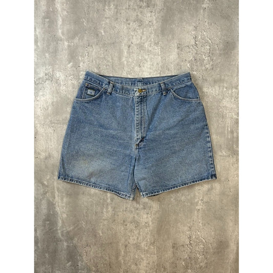 Vintage Wrangler For Women Medium Wash Denim Shorts Size 35 Blue